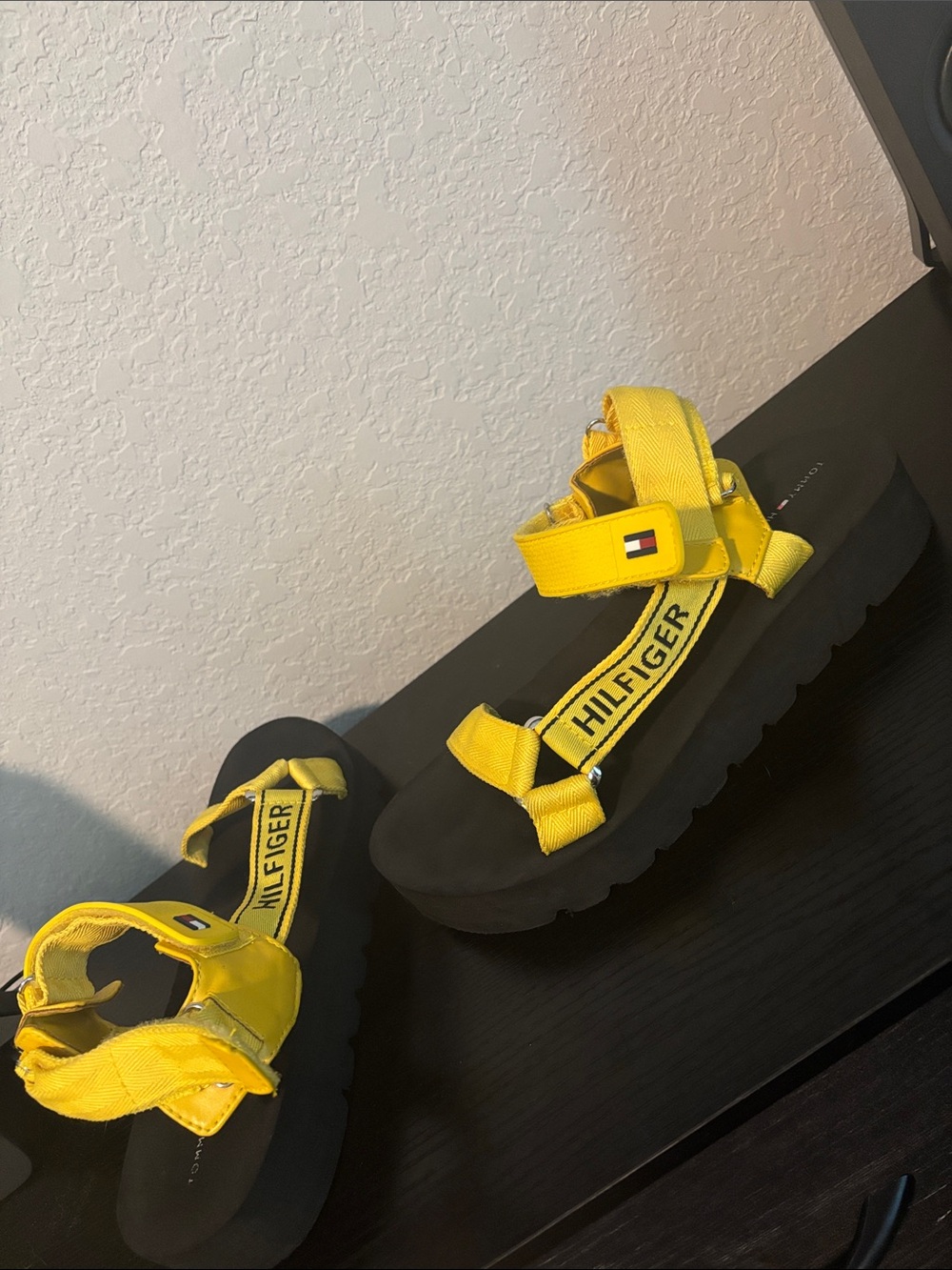 Tommy Hilfiger Yellow Platform Sport Sandals for Women
